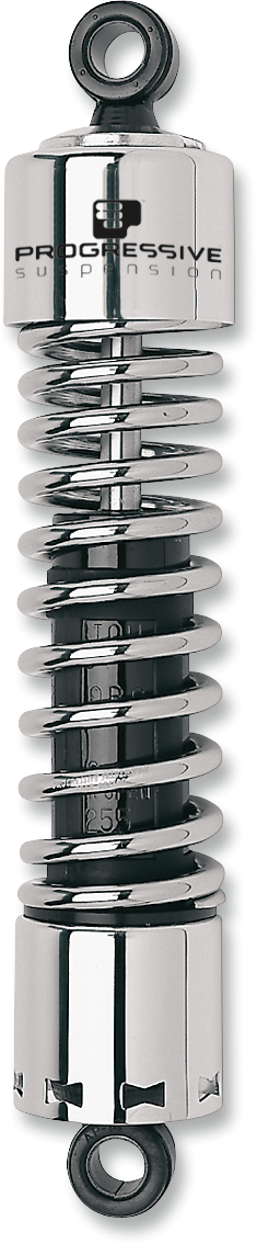 Progressive Suspension 412-4042C 412 Series 12in. Shocks with Covers - Chrome - sxspowersports