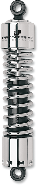 Progressive Suspension 412-4042C 412 Series 12in. Shocks with Covers - Chrome - sxspowersports