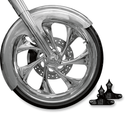 RC Components FNDRKT23-B Front Fender Kit for 23in. Wheel - Builder Cut - Black Adapters - sxspowersports