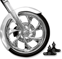 RC Components FNDRKT23RC-B Front Fender Kit for 23in. Wheel - Phantom Cut - Black Adapters - sxspowersports