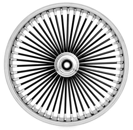 Ride Wright Wheels Inc 04835-15-OM-BLKSP-T Omega Black 50 Spoke 18x3.5 Front Wheel (Single Disc) - sxspowersports