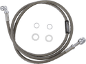 Russell R08746DS Braided Front Brake Line Kit - 44in. Upper Length - Stainless - sxspowersports