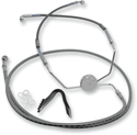 Russell R08753DS Braided Front Brake Line Kit - 43in. Upper Length - Stainless - sxspowersports