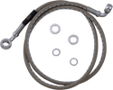 Russell R08753DS Braided Front Brake Line Kit - 43in. Upper Length - Stainless - sxspowersports