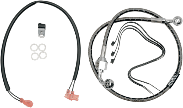 Russell R08834DS Braided Rear Brake Line Kit - Stainless - sxspowersports