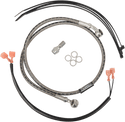 Russell R08838DS Braided Rear Brake Line Kit - Stainless - sxspowersports
