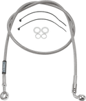 Russell R08975 Pro Swivel Universal Brake Hose - Stainless Steel - 7/16in.,Straight Upper Banjo - 46in. Length - sxspowersports