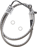 Russell R08986S Extended Length Braided Front Brake Line Kit - 29in. Length Upper - Stainless - sxspowersports