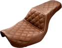 Saddlemen 804-04-175BR Step-Up Full Lattice Stitch Seat - Brown - sxspowersports