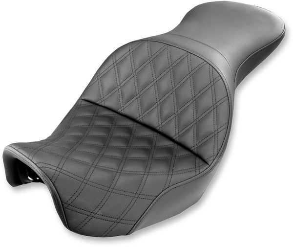Saddlemen 806-04-030LS Explorer LS Touring Seat with Driver Backrest - Black - sxspowersports