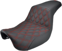 Saddlemen 806-04-172RD Step-Up LS Seat - Black with Red Lattice Stitch - sxspowersports