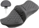 Saddlemen 808-07B-182TBRH Heated Road Sofa Seat with Backrest - Lattice Stitch - sxspowersports