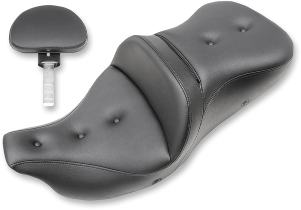 Saddlemen 808-07B-183HCT Extended Reach Heated Road Sofa Pillow Top Seat without Drivers Backrest - sxspowersports