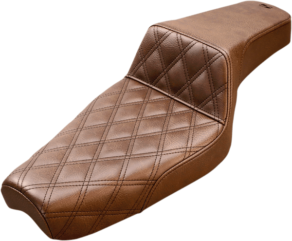 Saddlemen 879-03-172BR Step-Up Front Lattice Stitch Seat - Brown - sxspowersports