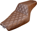 Saddlemen 879-03-173BR Step-Up Rear Lattice Stitch Seat - Brown - sxspowersports