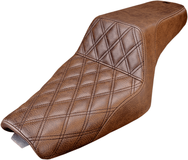 Saddlemen 879-03-173BR Step-Up Rear Lattice Stitch Seat - Brown - sxspowersports