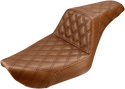 Saddlemen 896-04-175BR Step-Up Full Lattice Stitch Seat - Brown - sxspowersports