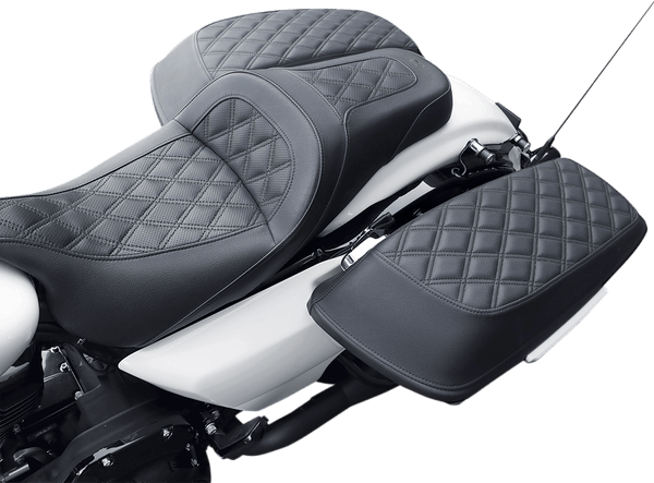 Saddlemen L870-14-LS Lattice Stitch Saddlebag Lid Cover - sxspowersports