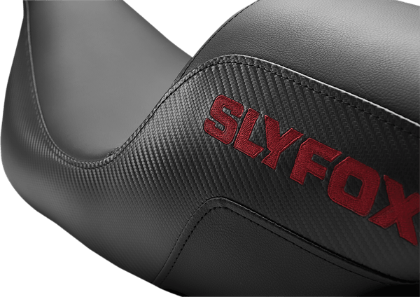Saddlemen SF80807BU Slyfox Pro Series Seats with Burgundy Stitch Logo - sxspowersports