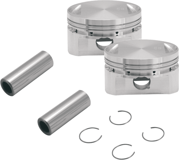 S&S Cycle 106-5793 Forged Piston Kit for 89ci. Stroker Kit - Flat Top - Standard Bore 3 1/2in. - .030in. Oversized - sxspowersports