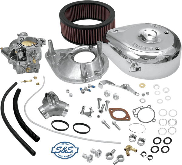 S&S Cycle 11-0450 Shorty Super E Carburetor Kit - Twin Cam Engines - sxspowersports