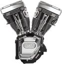 S&S Cycle 310-0326A T124LC Series Long Block Engine - Wrinkle Black/Chrome - sxspowersports