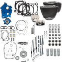S&S Cycle 310-1056A 124in. Power Package for M-Eight w/ Highlighted Cylinder Fins - Chain Drive Cam and Gloss Black Tube - sxspowersports