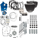 S&S Cycle 310-1102A 128in. Power Packages for M-Eight with Highlighted Fins - Gear Drive Cam - Wrinkle Black - sxspowersports