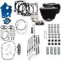 S&S Cycle 310-1104A 128in. Power Packages for M-Eight with Highlighted Fins - Gear Drive Cam - Wrinkle Black - sxspowersports