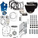 S&S Cycle 310-1106A 128in. Power Packages for M-Eight with Non-Highlighted Fins - Gear Drive Cam - Wrinkle Black - sxspowersports