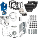 S&S Cycle 310-1110A 128in. Power Packages for M-Eight with Highlighted Fins - Gear Drive Cam - Black Granite - sxspowersports