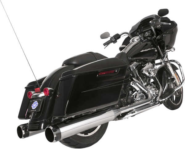 S&S Cycle 550-0677A El Dorado True Dual Exhaust System - Chrome with Thruster End Caps - sxspowersports