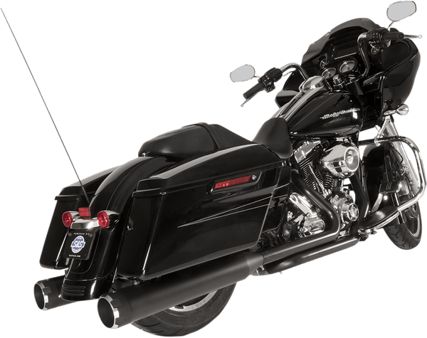 S&S Cycle 550-0680A El Dorado True Dual Exhaust System - Black with Tracer End Caps - sxspowersports