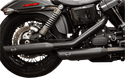 S&S Cycle 550-0724 Slash-Cut Slip On Mufflers - Black Ceramic - sxspowersports