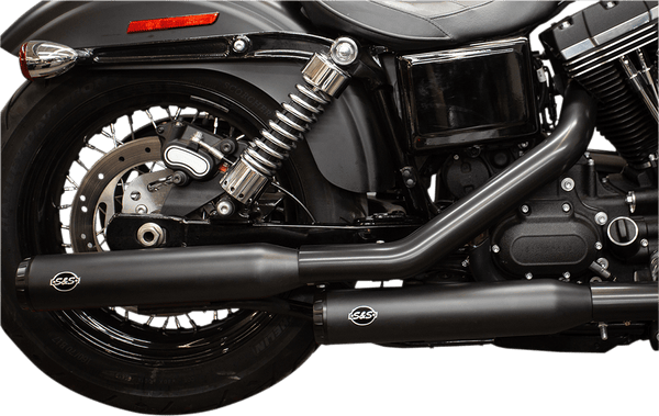 S&S Cycle 550-0725 Grand National Slip-On Mufflers - Black Ceramic - sxspowersports