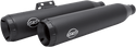 S&S Cycle 550-0737 Grand National Slip-On Mufflers - Race Only - Black Ceramic - sxspowersports