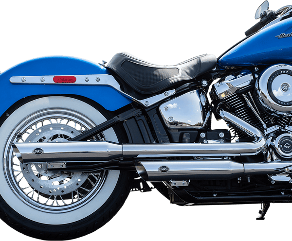 S&S Cycle 550-0739 Slash-Cut Mufflers - Race Only - Chrome - sxspowersports