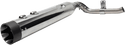 S&S Cycle 550-0771A Sidewinder 2-into-1 Exhaust System - Chrome with Black Highlighted Machined End Cap - sxspowersports