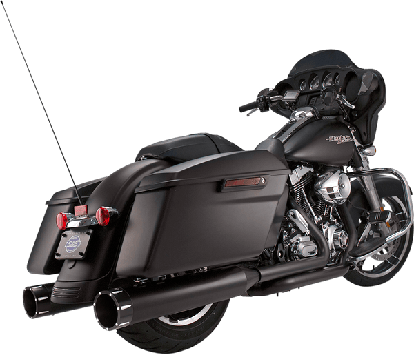 S&S Cycle 550-0851 El Dorado Dual Exhaust System - Chrome with Chrome Tracer End Caps - sxspowersports