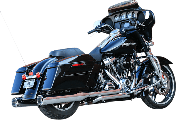 S&S Cycle 550-0851 El Dorado Dual Exhaust System - Chrome with Chrome Tracer End Caps - sxspowersports
