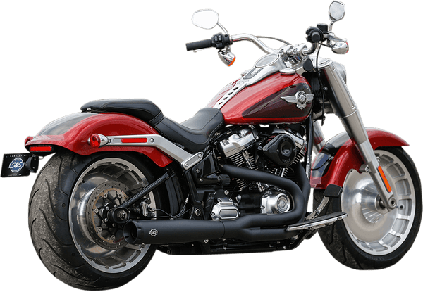 S&S Cycle 550-0858 Superstreet Race 2-Into-1 Exhaust Systems - Chrome with Black End Cap - sxspowersports