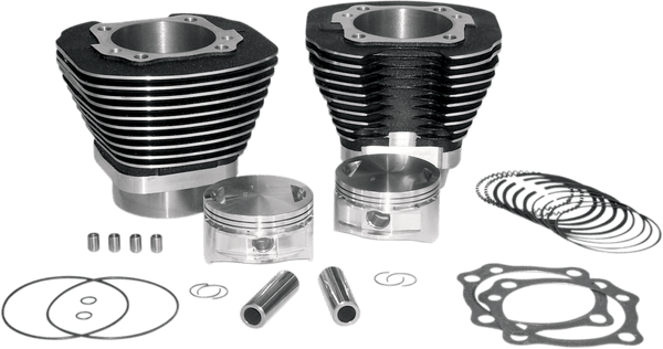 S&S Cycle 910-0205 97in. Big Bore Kit for 88in. Motors - Black Powder-Coat - sxspowersports