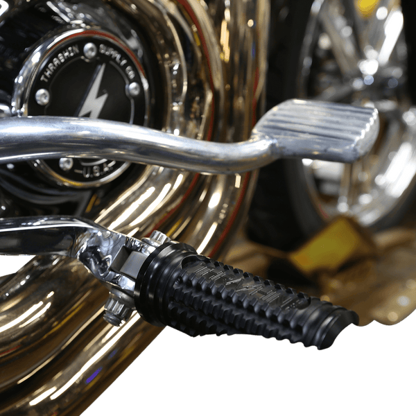Thrashin Supply Company TSC-2017-1-D Burnout Male-Mount Footpegs - Black Anodized - sxspowersports