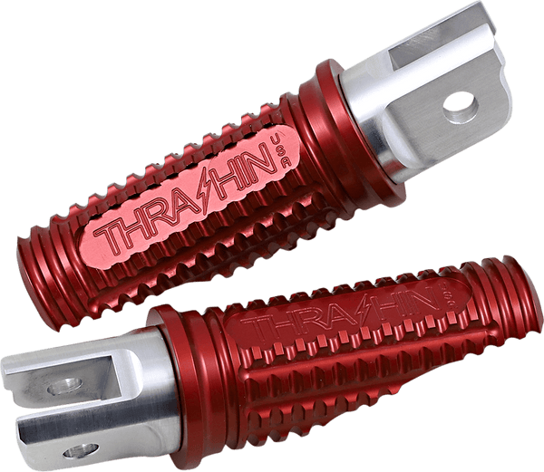 Thrashin Supply Company TSC-2017-2-SF Burnout Driver Footpegs - Red Anodized - sxspowersports