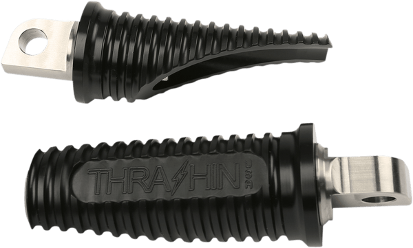 Thrashin Supply Company TSC-2018-1-D Canyon Male-Mount Footpegs - Black Anodized - sxspowersports