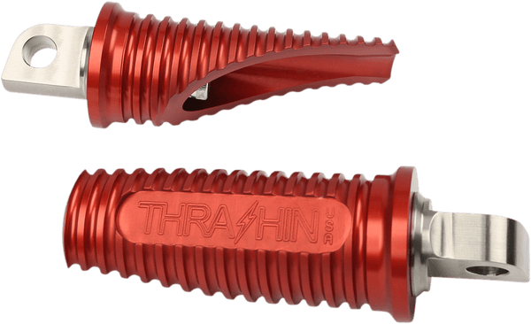 Thrashin Supply Company TSC-2018-2-D Canyon Male-Mount Footpegs - Red Anodized - sxspowersports