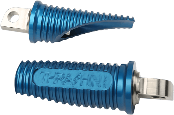 Thrashin Supply Company TSC-2018-4-D Canyon Male-Mount Footpegs - Blue Anodized - sxspowersports