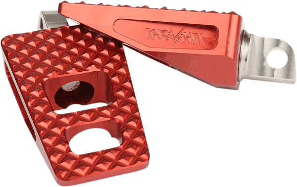 Thrashin Supply Company TSC-2020-2-SF P-54 Extra Grip Driver Footpegs - Red - sxspowersports