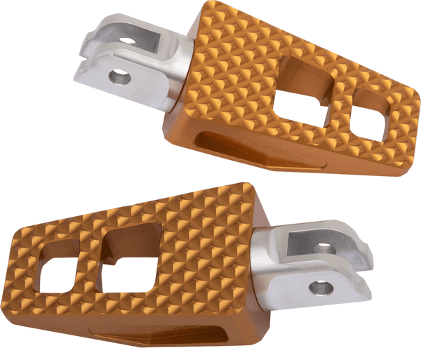 Thrashin Supply Company TSC-2020-5-SF P-54 Extra Grip Driver Footpegs - Gold - sxspowersports