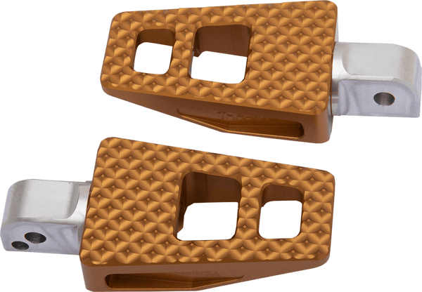 Thrashin Supply Company TSC-2020-5-SR P-54 Extra Grip Passenger Footpegs - Gold - sxspowersports